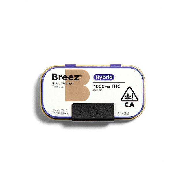 image of Breez Extra Strength   Hybrid Tablet Tins (1000 MG THC) : Edibles