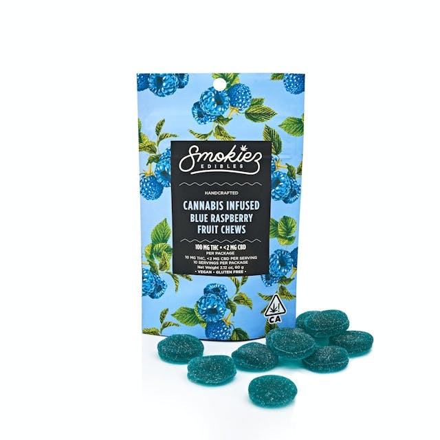 image of Smokiez Edibles Blue Raspberry Fruit Chews : Edibles