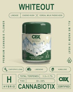 Picture of theCannabiotixCBX   Whiteout   3.5g