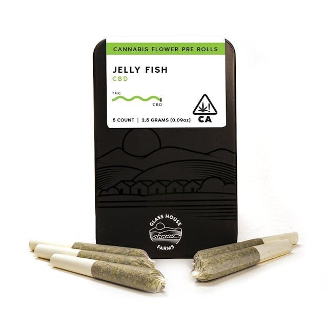 image of Glass House Farms CBD Jellyfish 5 Pack 2.5g : Pre-Roll Flower