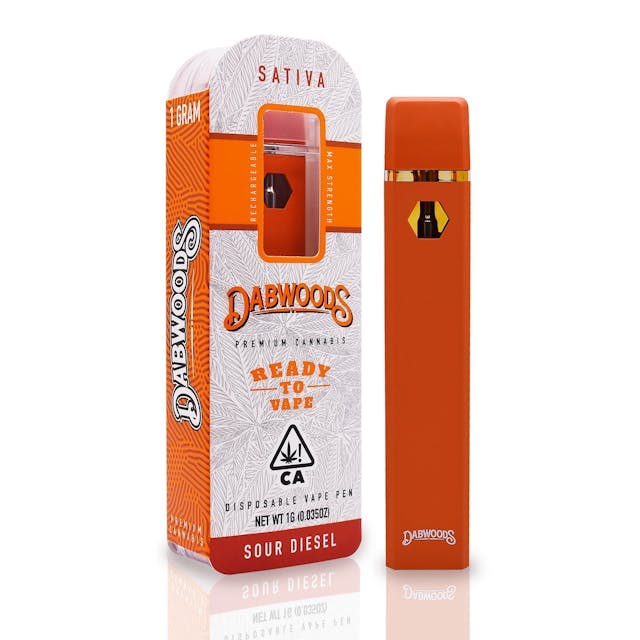 image of Dabwoods SOUR DIESEL 1G DISPOSABLE : Vape Pens