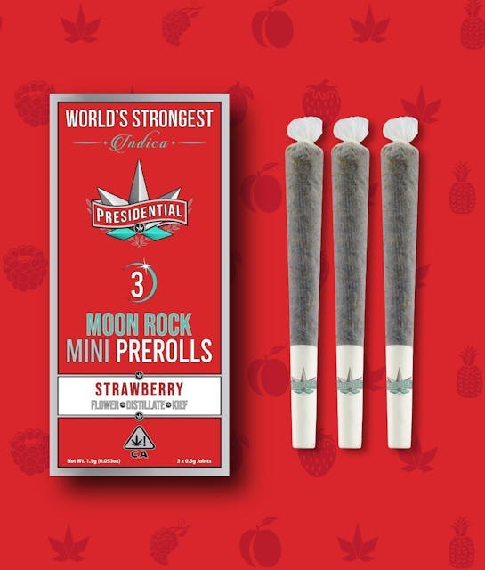 Strawberry-(1.5g) Mini Prerolls- Presidential Pee-Wee Moon Rock