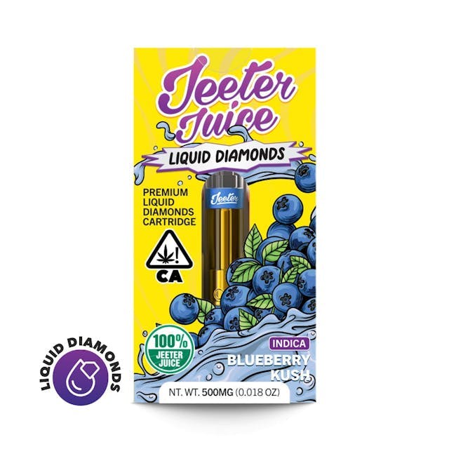 image of Jeeter Blueberry Kush Liquid Diamonds Juice 1g : Vape Cart