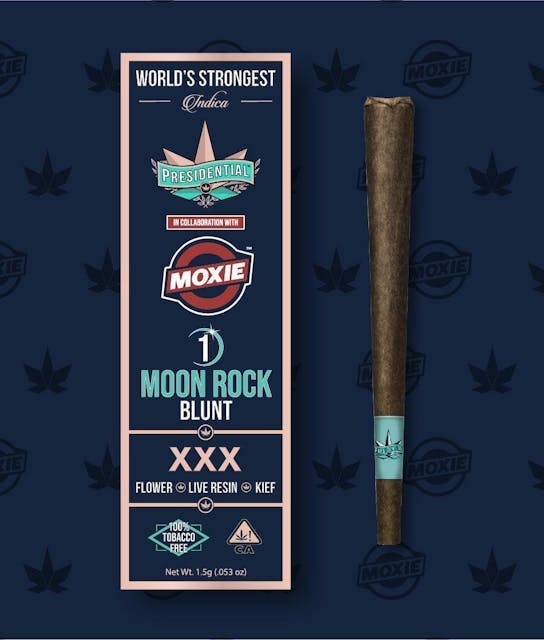 image of Presidential XXX   x Moxie Moon Rock Blunt : Pre-Roll Flower