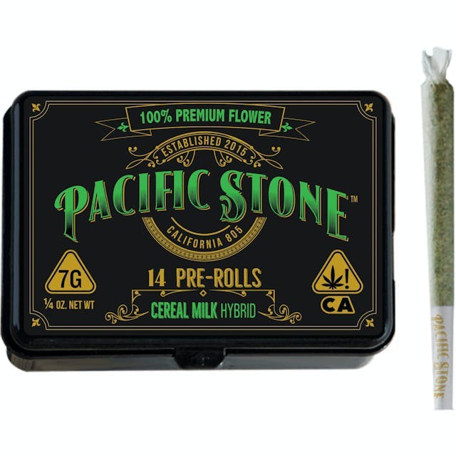 image of Pacific Stone Hybrid Cereal Milk 14 Pack 7.0g Preroll : Pre-Roll Flower