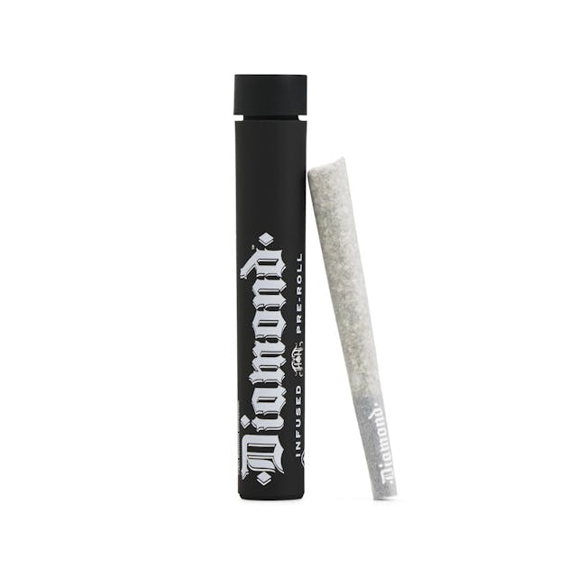 image of Heavy Hitters Blue Gummies | I/H   Diamond THCA Infused Pre-Roll - 1G Joint : PreRol Infused