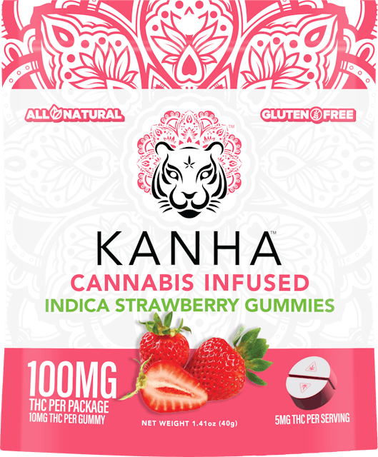 KE - THC - Classic Indica Strawberry 100mg (10 mg/each)-KANHA