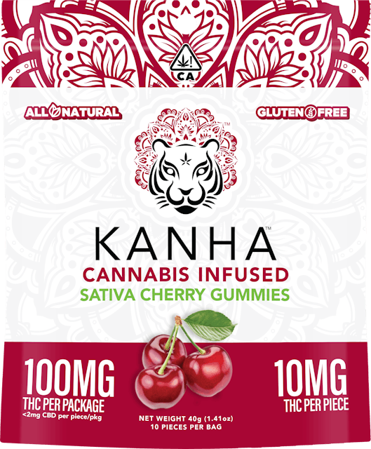 KE - THC - Classic Sativa Cherry 100mg (10 mg/each)-KANHA