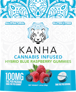 Picture of theKANHAKE   THC   Classic Hybrid Blue Raspberry 100mg (10 mg/each) KAHNA