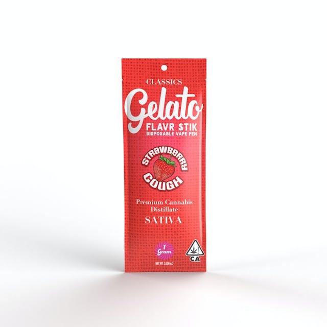 image of Gelato Strawberry Cough Flavr Stick Disposable : Vape Pens