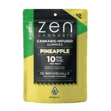 image of ZEN Pineapple Hybrid Gummy 100mg : Edibles
