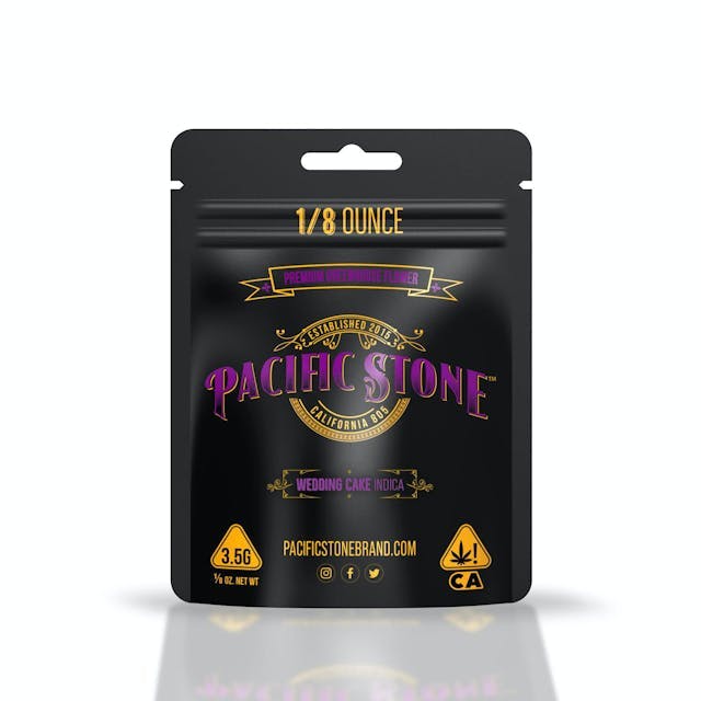 image of Pacific Stone Wedding Cake 3.5g Pouch Indica : Flowers