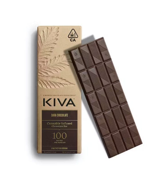 Kiva Dark Chocolate Bar - 100mg