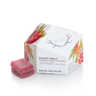 image of WYLD    Pomegranate Gummies   1:1 - 10 Pack : Edibles