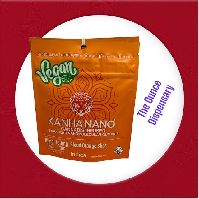 KE - THC - NANO Indica Vegan Blood Orange Bliss 100mg (10 mg/each)-KANHA