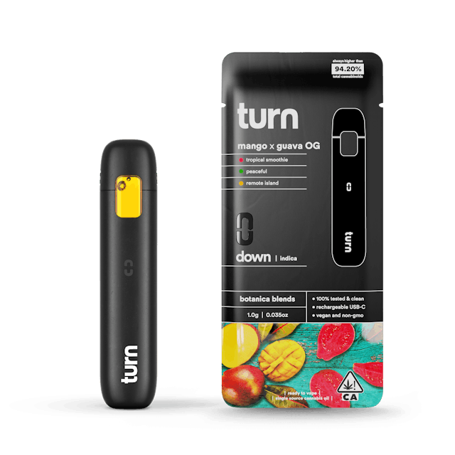 image of turn Mango x Guava (indica)   1G Disposable TURN : Vape Pens