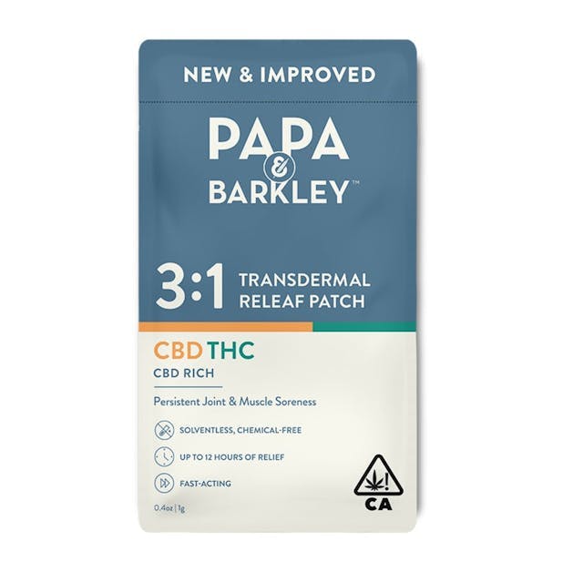 image of Papa & Barkley Patch  3CBD:1THC  FG 1ct  : Tincture
