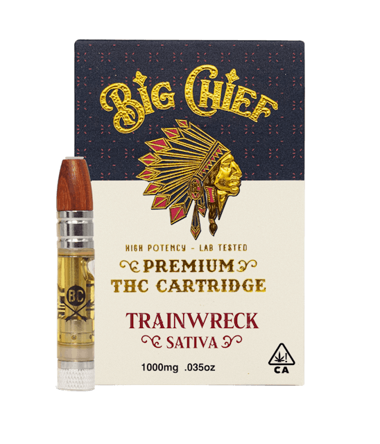 image of Big Chief  Trainwreck THC 1G Cartridge : Vape Cart