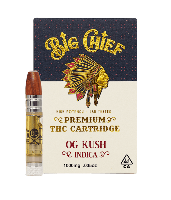 image of Big Chief OG Kush THC 1G Cartridge  : Vape Cart