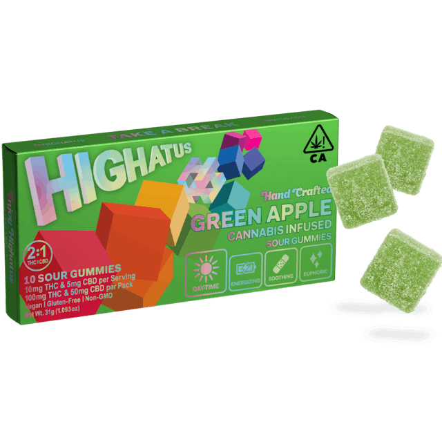 Green Apple Sour Gummy 10PK HIGHATUS