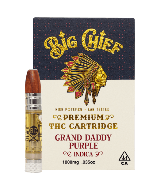 Grand Daddy Purple THC 1G Cartridge Big Chief