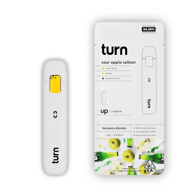 Sour Apple Seltzer (s-hybrid) - 1G Disposable TURN