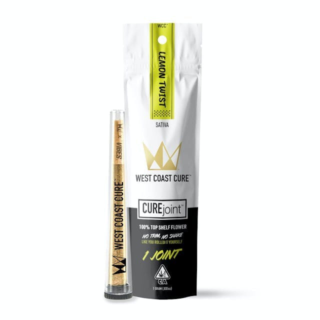 image of West Coast Cure Lemon Twist Pre Roll   1g WEST COAST CURE : Pre-Roll Flower