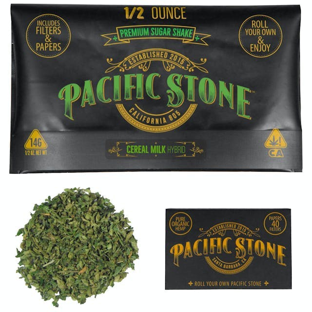 image of Pacific Stone  Roll Your Own Sugar Shake 14.0g Pouch Hybrid Cereal Milk : Flowers