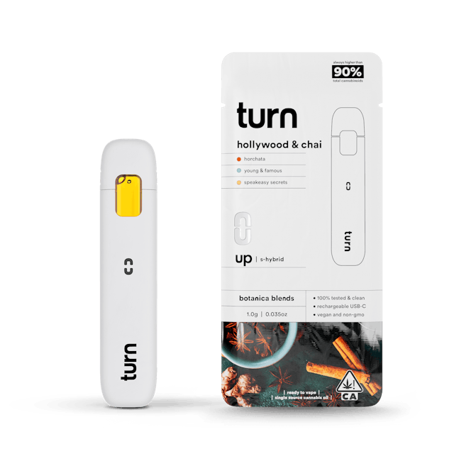image of turn hollywood and chai   1G Disposable (s hybrid)  TURN : Vape Pens