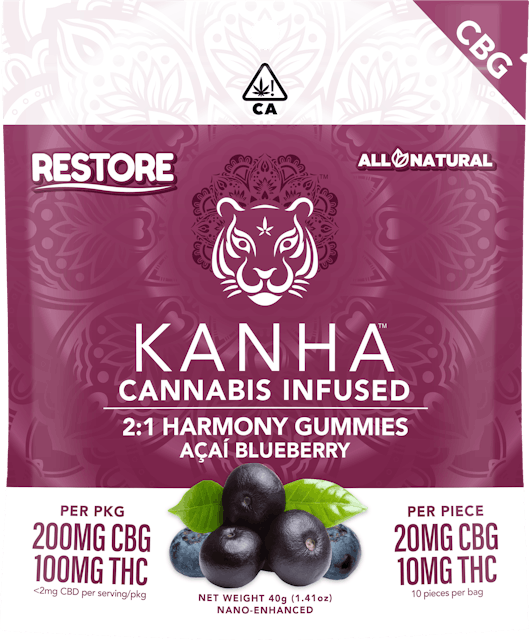 KE - CBG - NANO Acai Blueberry 2:1 (20 mg CBG  10 mg THC)-KANHA