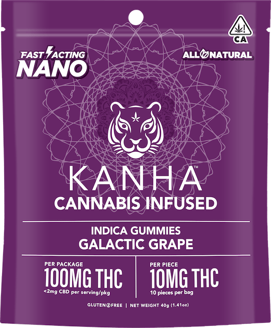 Galactic Grape KANHA | NANO | Indica | 100mg THC | 10-pack