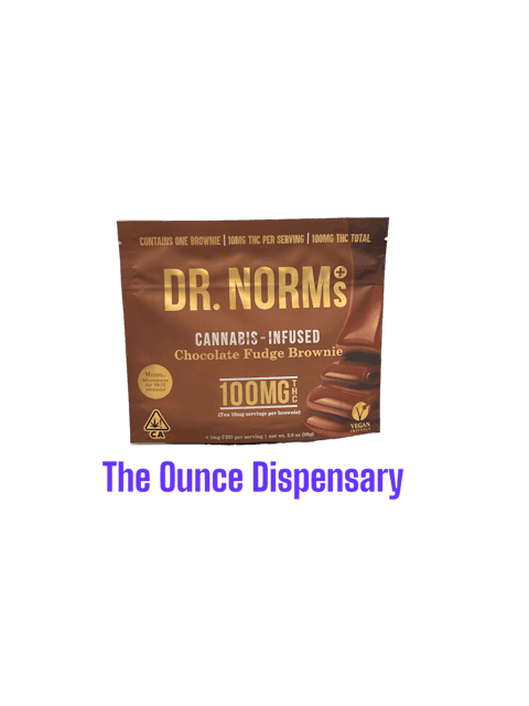 image of Dr. Norm's Chocolate Fudge Brownie 100mg : Edibles