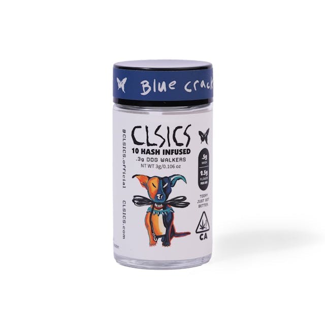 image of CLSICS Rosin Blue Crack 10pk Hash Preroll Sativa  CLSICS : PreRol Infused