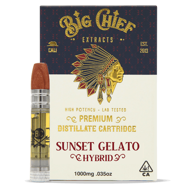 Sunset Gelato THC 1G Cartridge Big Chief