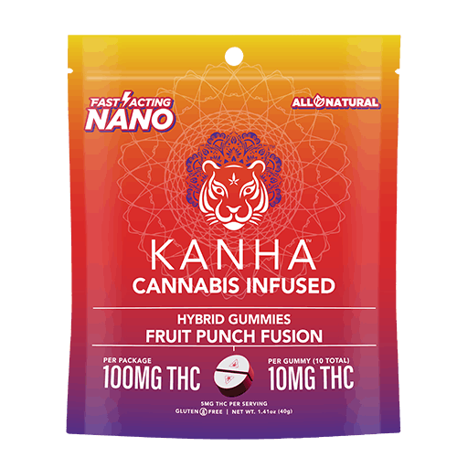 KANHA | NANO | Fruit Punch Fusion | Hybrid | 100mg THC | 10-pack