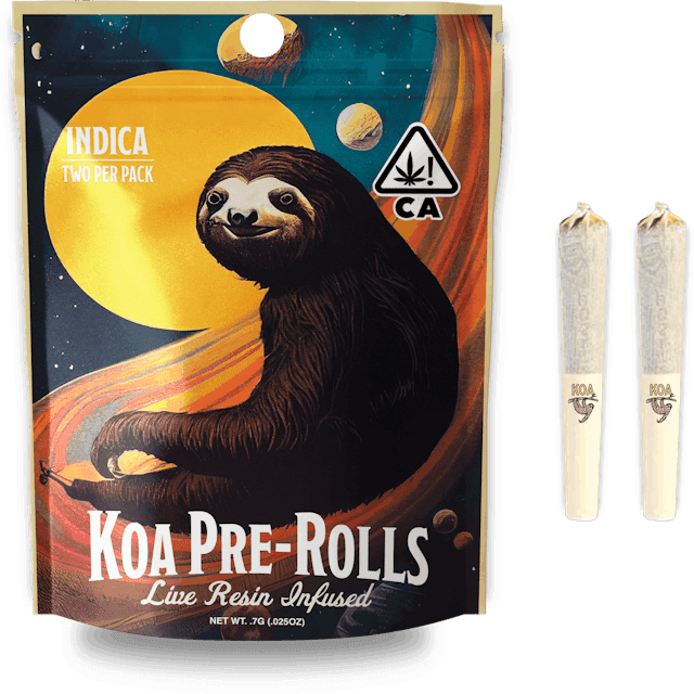 image of KOA Dompen Koa Doubles   Infused Pre Rolls .7g (2pk) - Garlic Cocktail x Oreoz : PreRol Infused