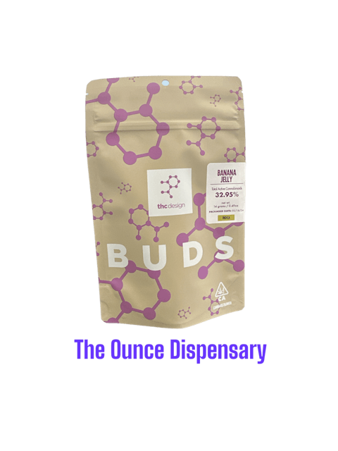 image of THC Design Banana Jelly 14g Pouch (Indica) THCD BUDS : Flowers