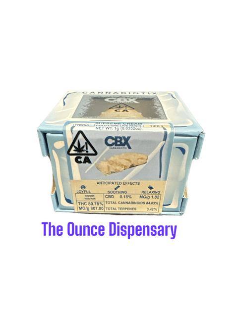 CBX - Tier 2 Rosin 1g - Supreme Cream MMO
