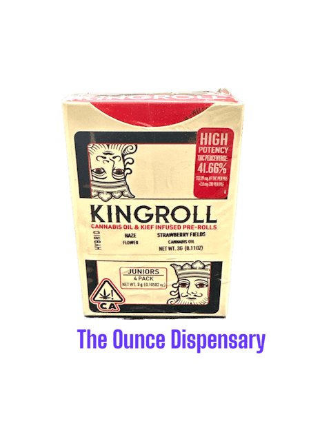 image of KINGROLL Haze x Strawberry Fields v3, KRL Junior 0.75g PR 4 Pack   StateHouse : PreRol Infused