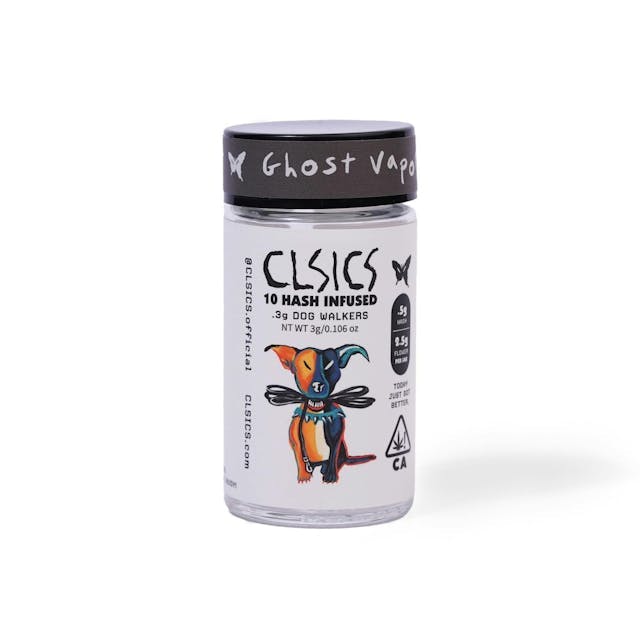 image of CLSICS Rosin Ghost Vapor   10Pk .3g Hash Infused Pre Rolls : Pre-Roll Flower