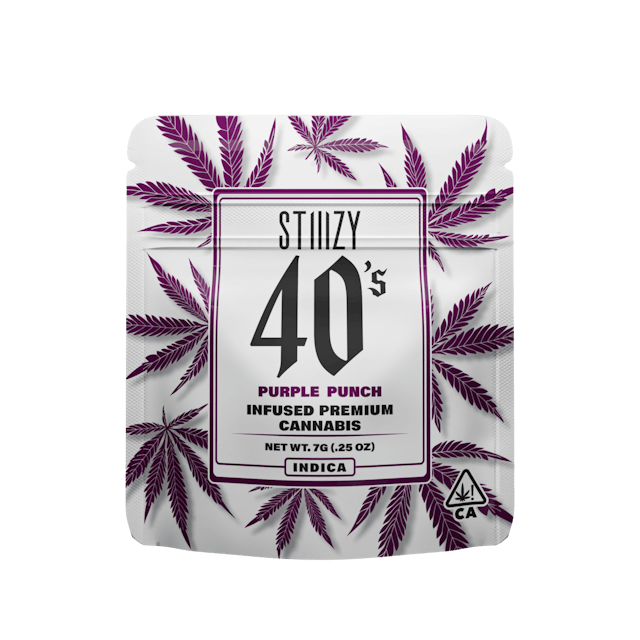 image of STIIIZY PURPLE PUNCH 40's INFUSED MYLAR 7G : Flowers