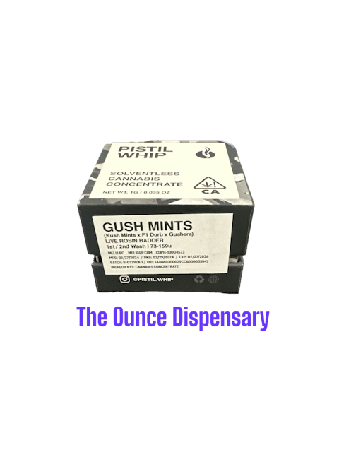 image of Pistil Whip Gush Mints Live Rosin Badder (1g) : Concentrates