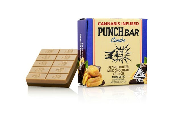 image of Punch Edibles & Extracts Peanut Butter Milk Chocolate Crunch PunchBar : Edibles