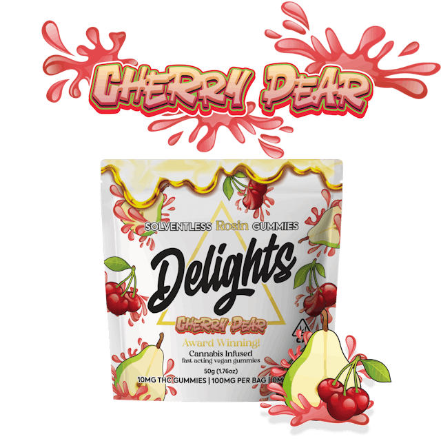 Cherry Pear Delights Rosin Infused Gummies