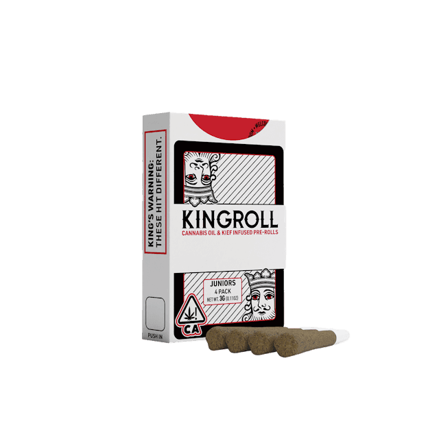 image of KINGROLL Kingroll Juniors 3g 4 Pack Papaya Bomb x Banana Sherbet : PreRol Infused