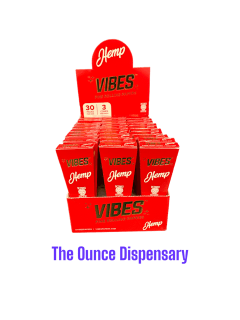 image of Vibes   Hemp Cones King size Red 3 pack : Accessories