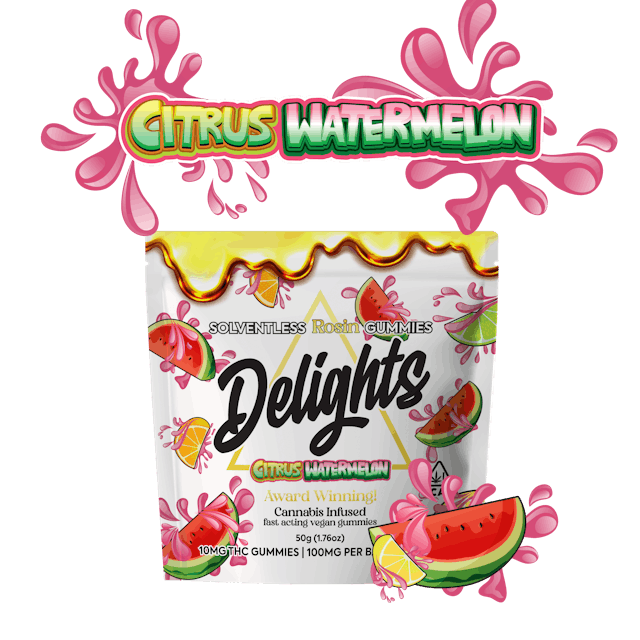 Citrus Watermelon Delights Rosin Infused Gummies