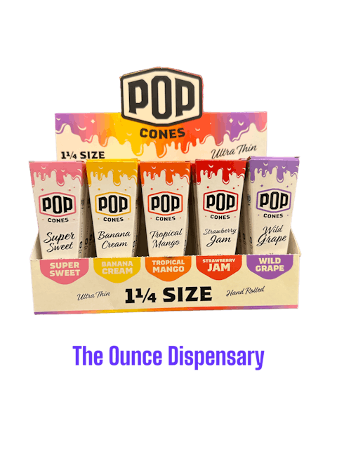 POP Cones 1 1/4 Size Strawberry Jam  Ultra Thin 6 Pack