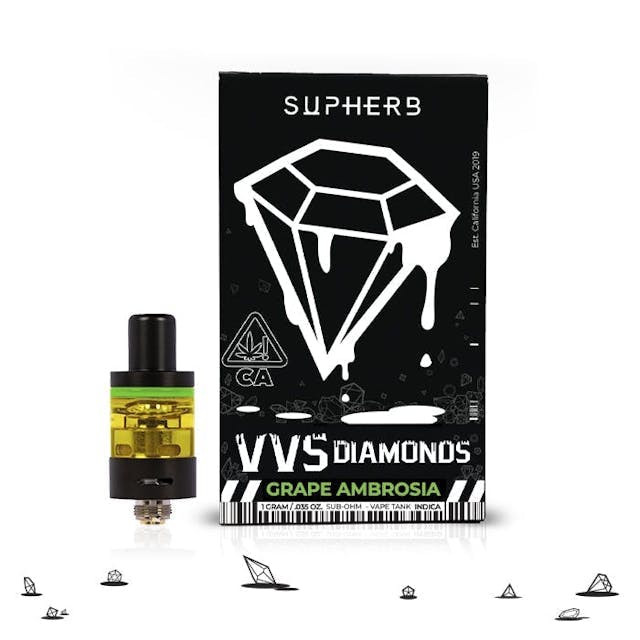 Supherb - Grape Ambrosia Indica VVS Diamonds Cartridge 1g