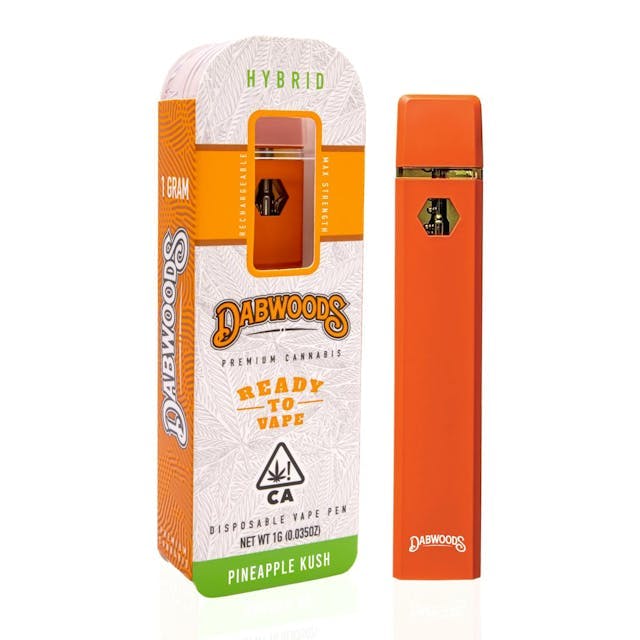 image of Dabwoods PINEAPPLE KUSH DABWOODS 1 GRAM ALL IN ONE DEVICE : Vape Pens